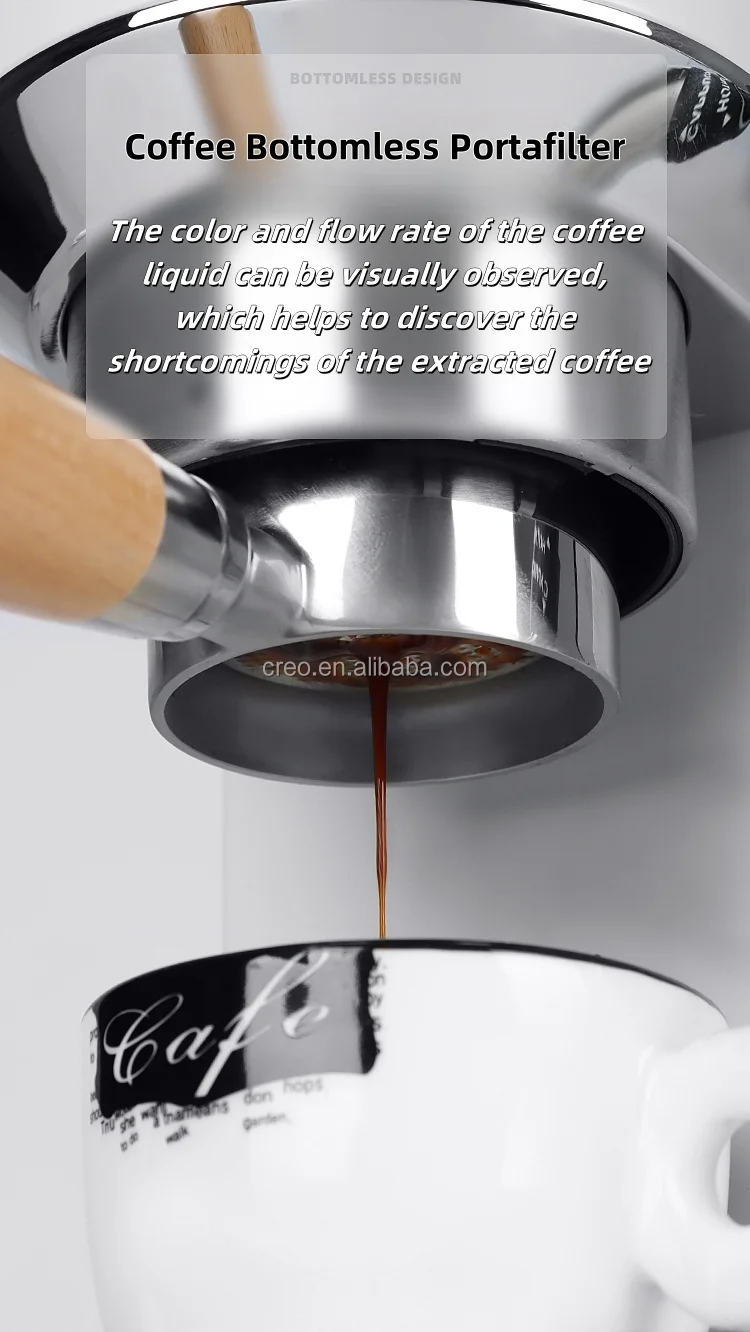 58mm stainless steel portafilter with wooden handle espresso machine drip coffee tea filter accessories-1