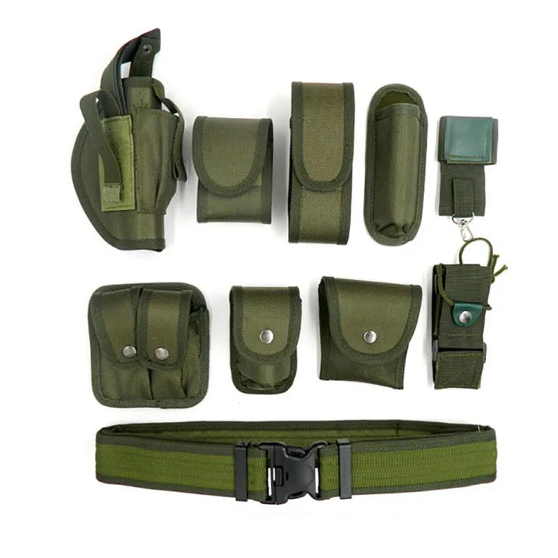 Outdoor Practical Tactical Multifunctional Security Training Belt Versatile Modular Equipment System Holster with Pouches