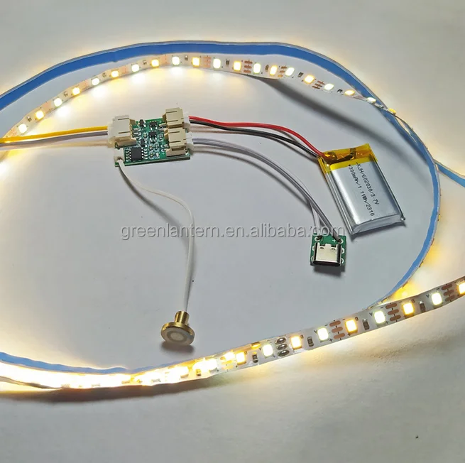 Rechargeable Battery Operated Touch Sensor Activated  Led Light PCB Module for Desk Table Lamp