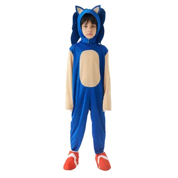 Halloween Boys Party Costume Sonic the Hedgehog Costume Children Game Character Cosplay Halloween Costume
