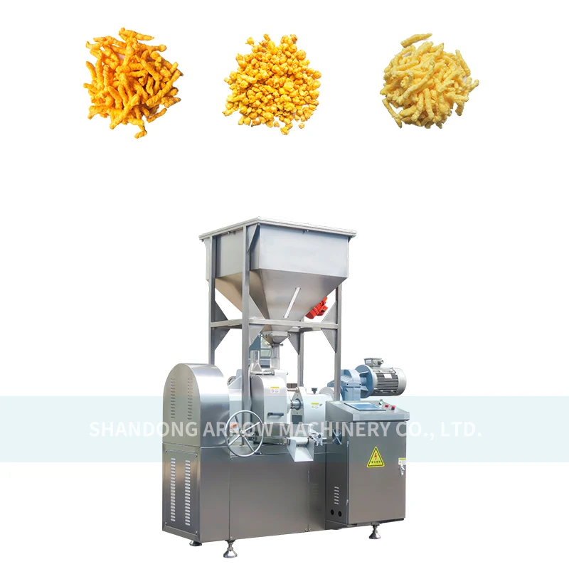 New Condition Cheetos Machine for Nik Naks Processing Automatic Steel Snack Making Machinery for Kurkure Chips Rice Electric Gas