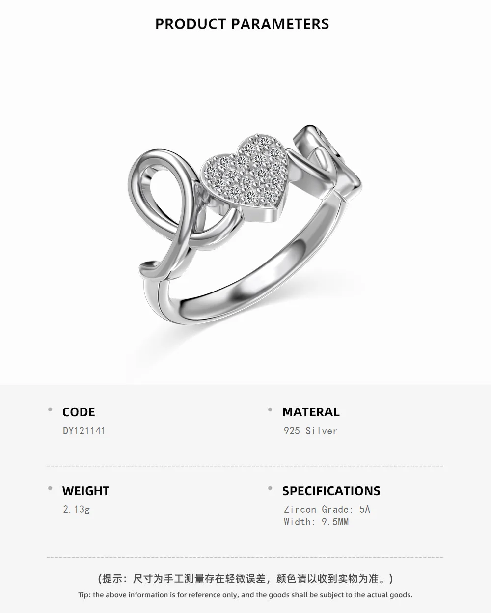 KAKODIY spot classic simple zircon boutique jewelry anniversary gift 925 Sterling Silver ring female love ring detail 1