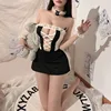 Completo da donna con gatto scavato, nero