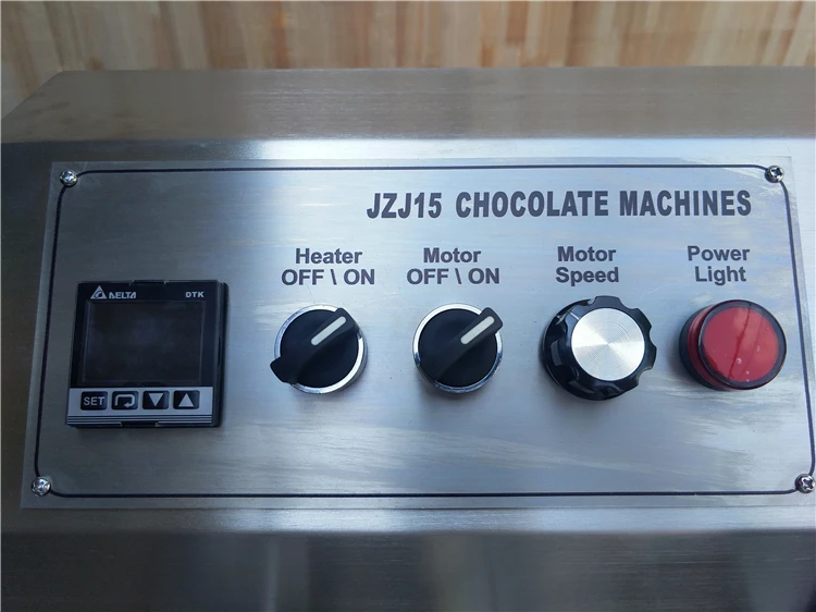 Continuous Small Chocolate Bar Machine Snanks Chocolate Tempering Melting Covering Machine With