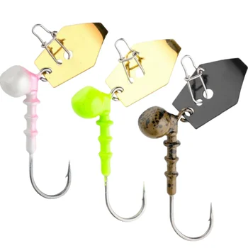 Cheery Steel Alloy 9g 45mm Jig Hooks with Spinner Barbed for Salmon Fishing-Saltwater & Freshwater Use – Metal Jig – view 2