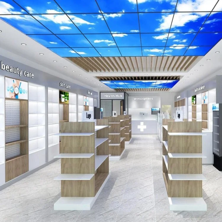 2021 LED Panel Light Picture Office Frame 3D Photo Blue Sky Ceiling Panel Paper Artificial Cloud Virtual Skylight Led Panel