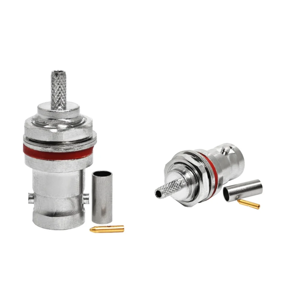 BNC Female Jack Connector Crimp for RG316 RG174 LMR100 Cable Waterproof  for Front Mount Bulkhead Coaxial Connectors