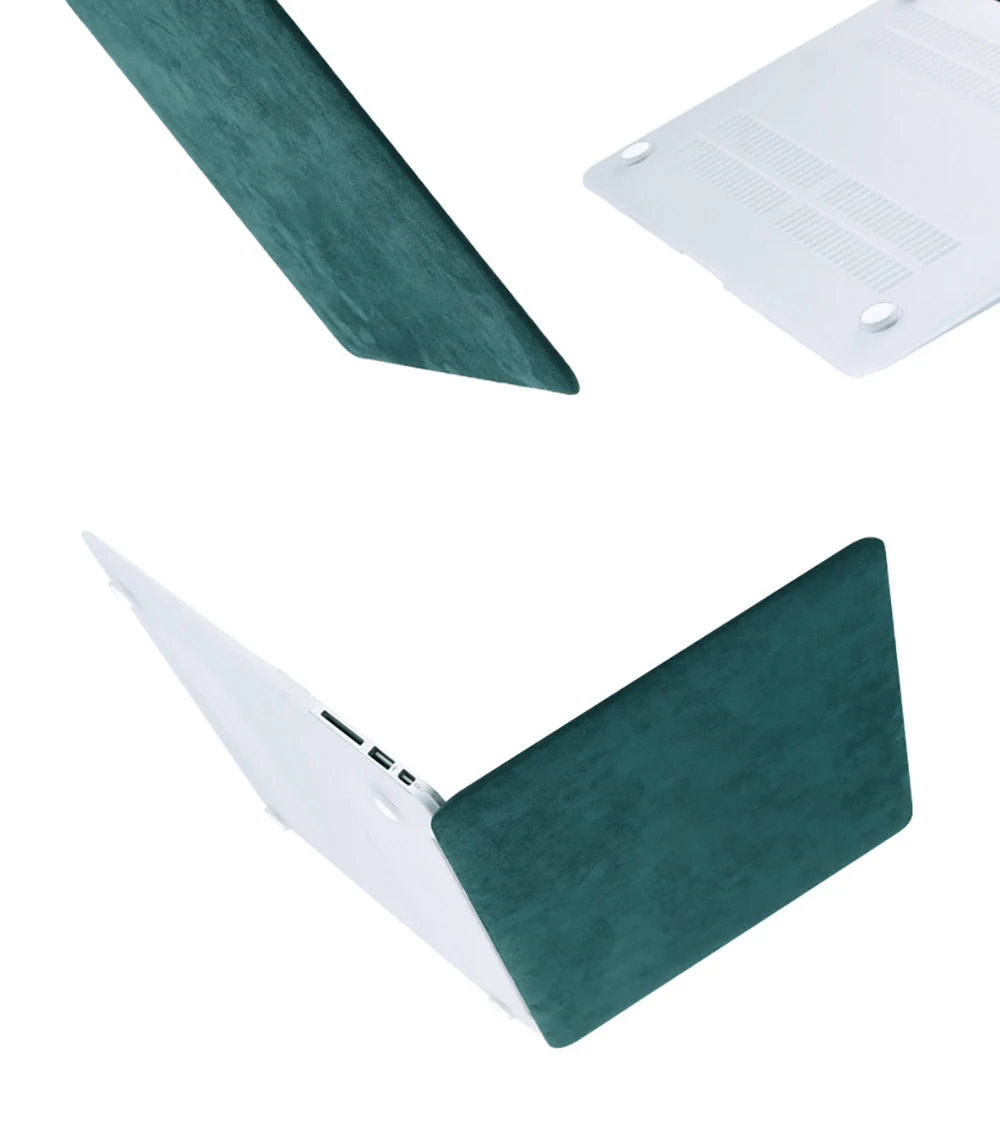 product laudtec pu leather wood grain laptop case skin pu leather hard shell cover for mac book air 13 2025-5