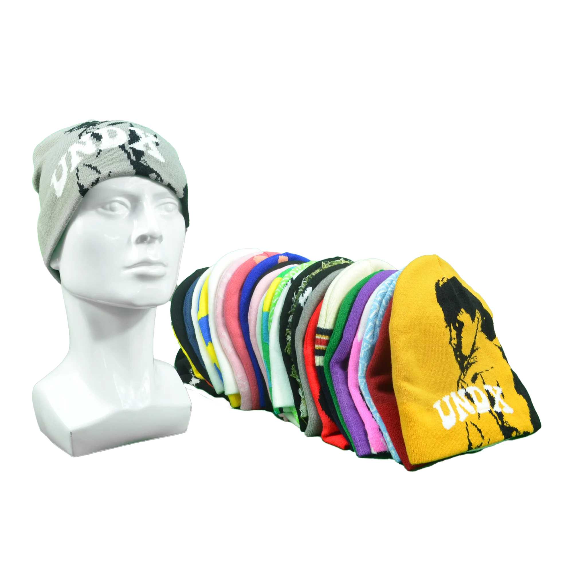 Recommend Beanie Hats Custom Flame Pattern Jacquard Knit Beanie Keep Warm Multicolor Skullies Beanies