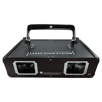 Factory price Disco Lazer Dual Lens rgb Beam Line Scanner Projector dmx 512 Apply To dj Party Wedding Bar Stage Light