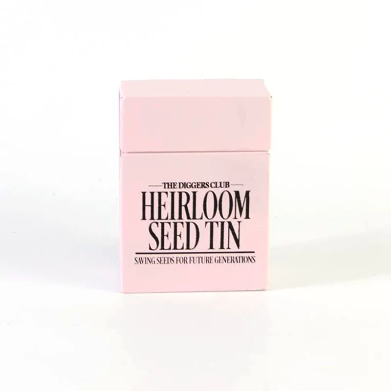 Portable Garden Seed Box Galvanized Iron Metal Seeds Organized Storage Container Flower Classified Storage