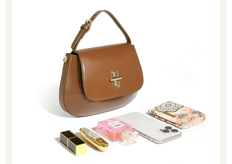 New Luxury Genuine Leather Small Women's Bag Design Fashion Cowhide High Quality Women's Handbag Crossbody Shoulder Bag
