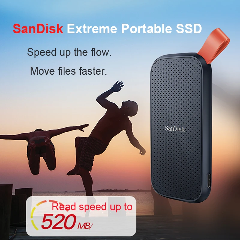 DISQUE DUR EXTERNE SANDISK PORTABLE 480GO SSD-USB