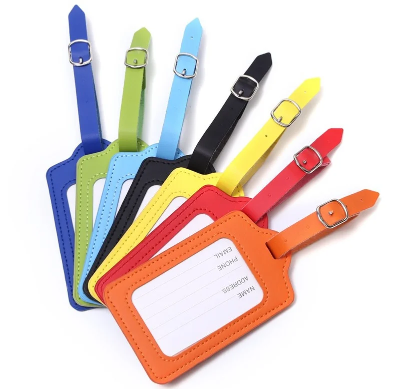 Colorful Pu Leather Luggage Tag Bag 