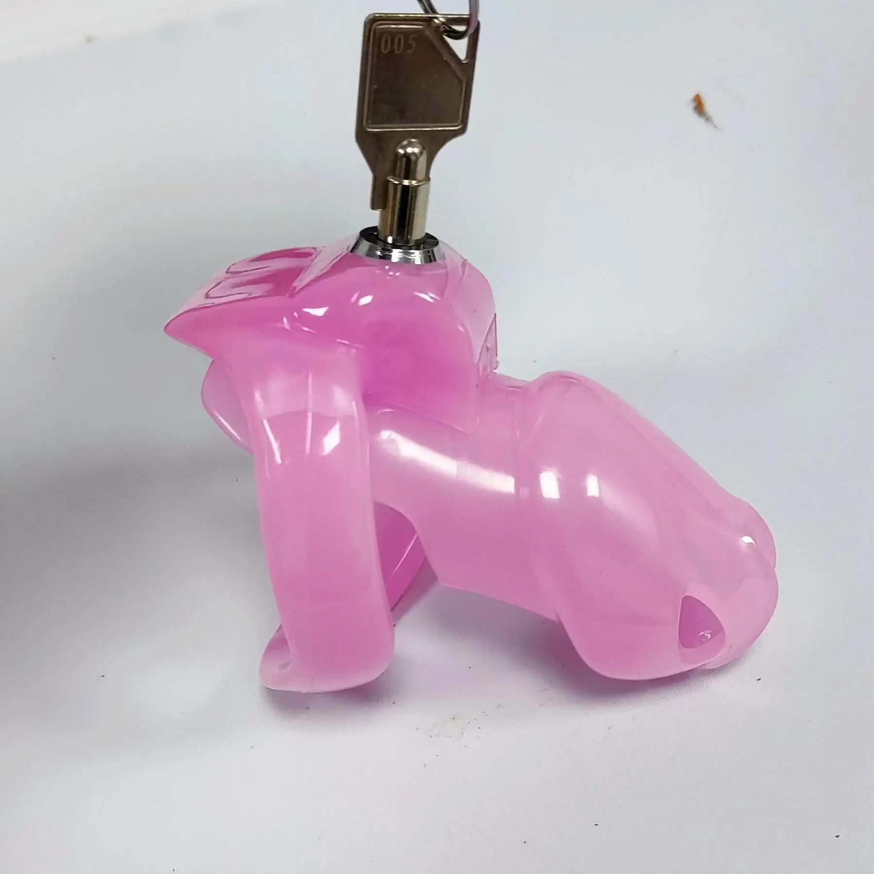 LOVE New design PVC lockable penis cage for man. Chastity Lock Male Penis Imprisonment Lock Ring Roll Abstinence.