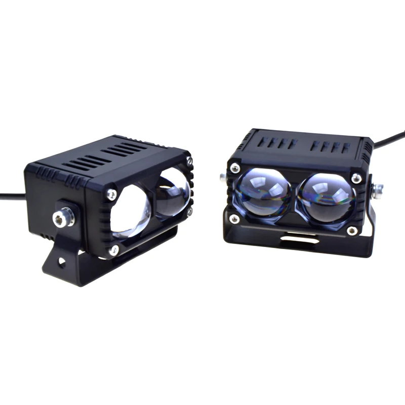 Senlo Blue Lens X2 Plus Dual Color Double Lens Motorcycle Led Light LED Mini Driving Light