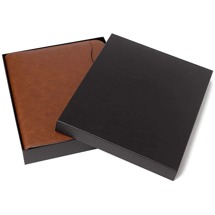 Document Folder For Interview Professional Interview Pu Leather Document Binder File Folder Zippered ...