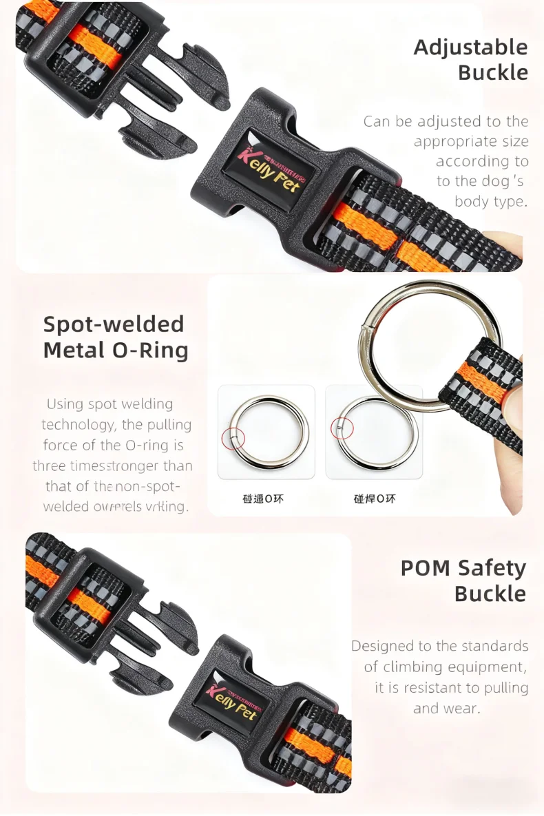 Explosion-Proof Spike Pet Chest Strap Sport Fashion Universal Reflective Easy Wear Gun Shaped Strap Nylon Towing Rope Medium