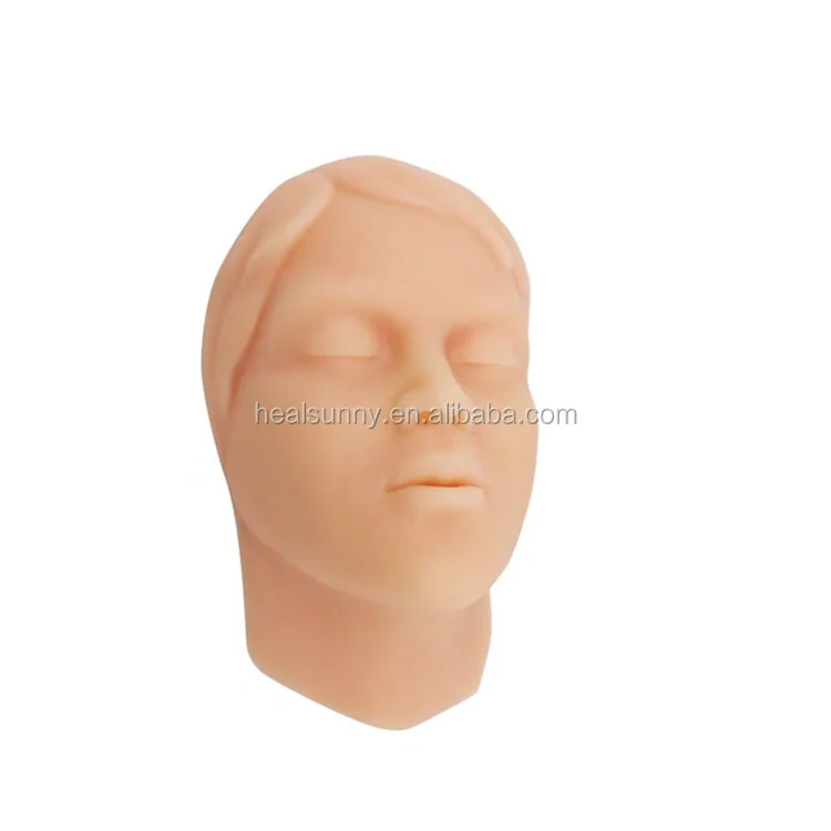 Силиконовая головка с костяной внутренней хирургии, тренировочная модель для тренировки швов, косметической инъекции, микропластиковая модель для лица