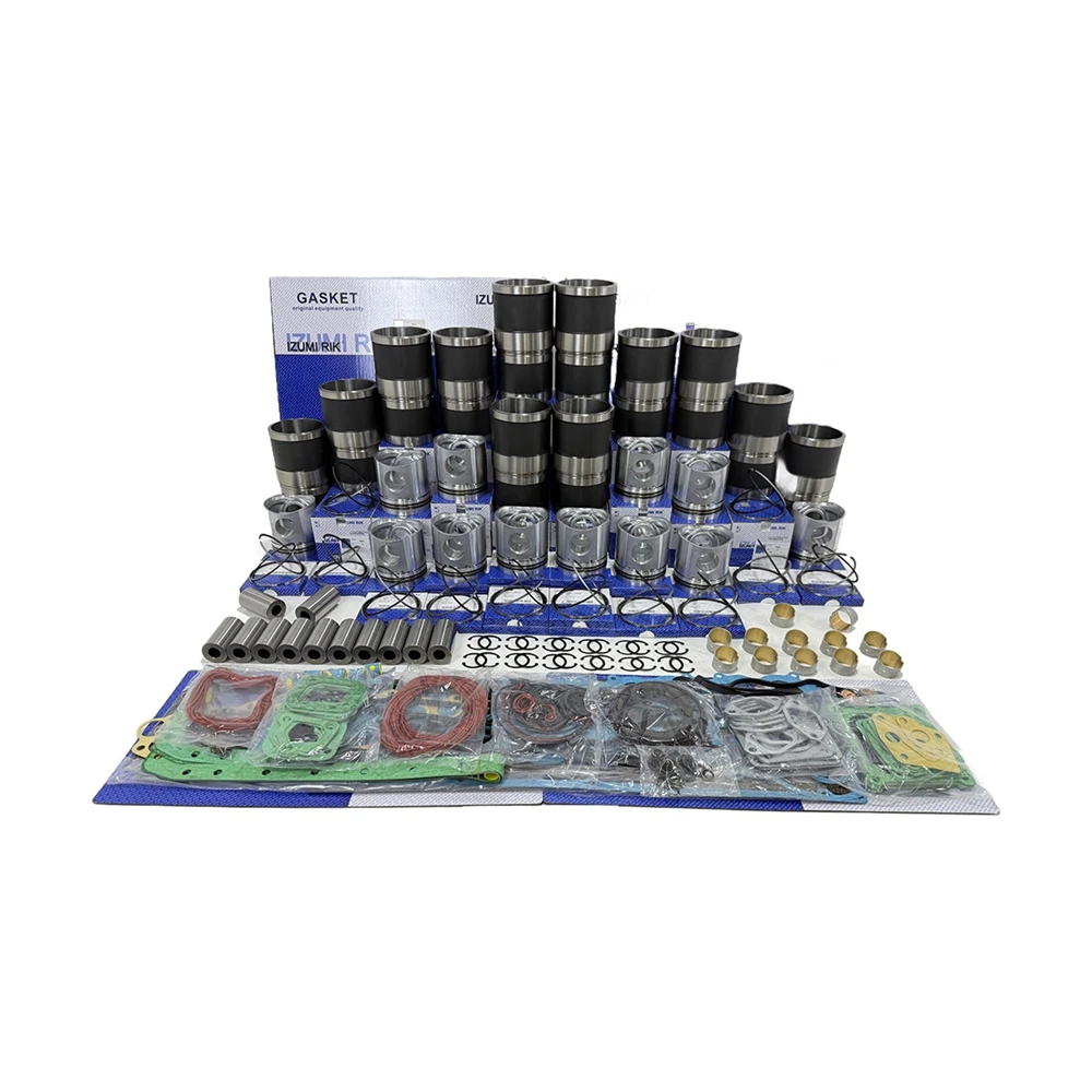 IZUMI RIK Overhaul Rebuild Kit with Overhaul Kit for Mitsubishi S12N-PTA Industrial Engine Parts