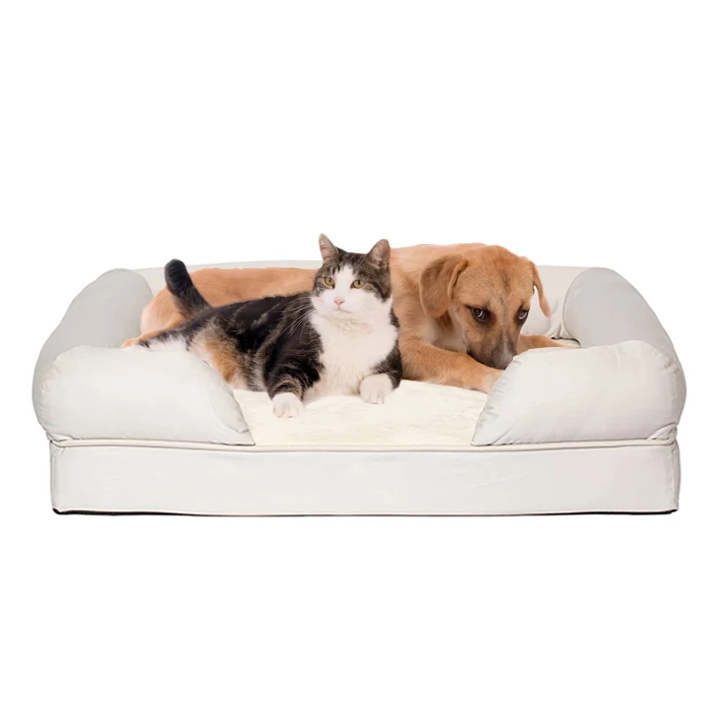 2024 pet supplies cama para perro plush washable modern luxury xxl orthopedic memory foam cat pet couch dog sofa bed for humans