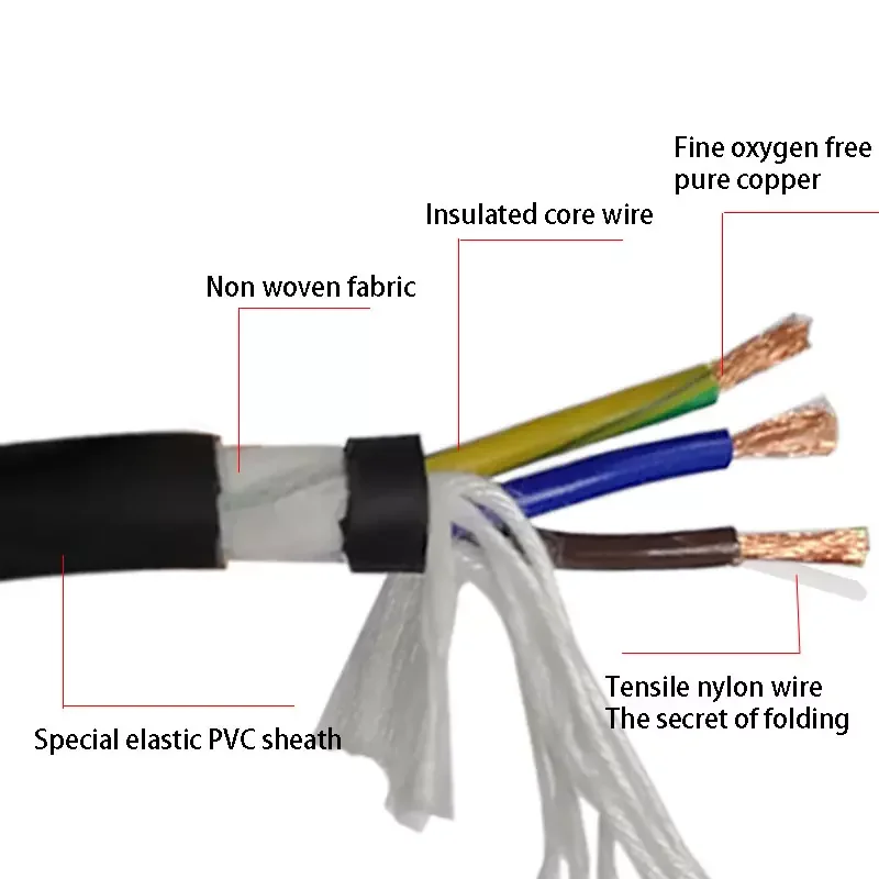 TRVV TRVVP RVV Multicore Power Control Cable  Oil Resistant Performance  Super Flexible PVC Sheath Robot Cables Drag Chain Cable