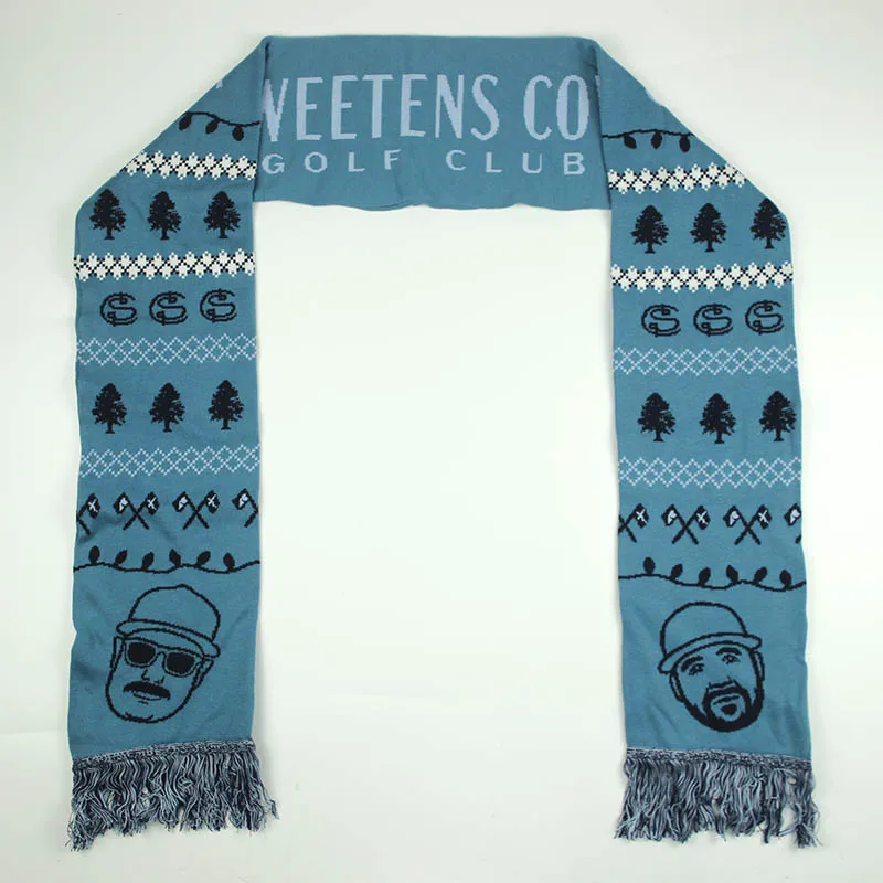 Оригинальные 18x160 см праздничные футбольные вышитые акриловые жаккардовые фанатские шарфы шарф в футбольном стиле с логотипом компании фанатский