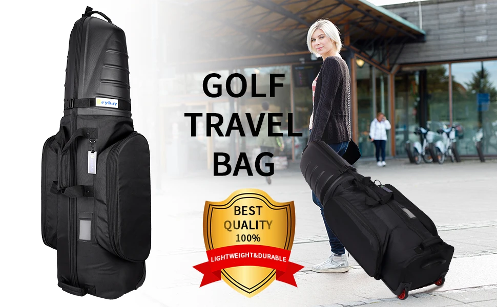 High Quality Durable Thicken 1680d Waterproof Hard Top Golf Travel Bag
