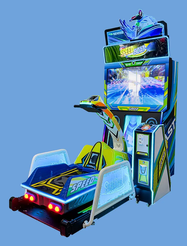 FunPark Hot Selling Speed Boat Simulator 1-Year Warranty Indoor Recreational Arcade Games Coin Operated Metal Material English manufacture