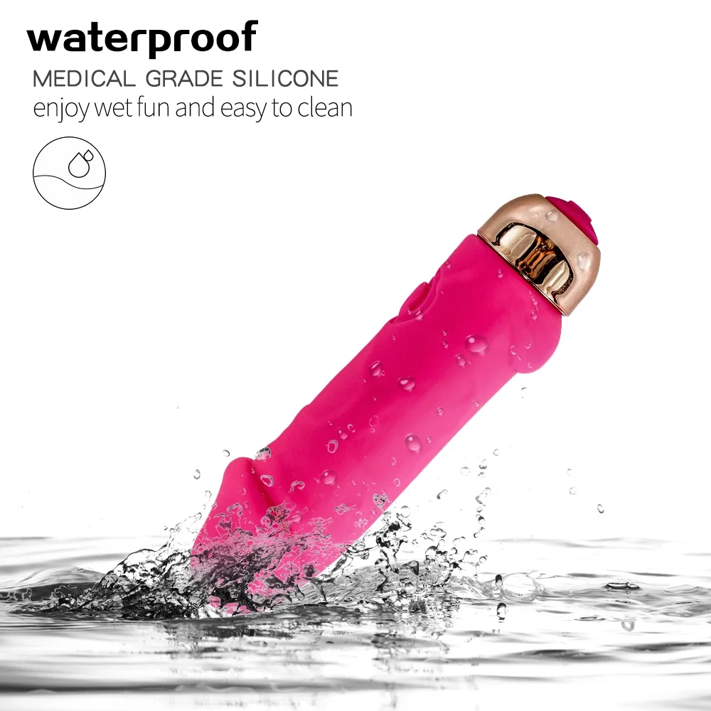 Vagina Clitoral Stimulator Female Sex Toys Silicone G Spot Realistic Dick Vibrating Bullet Mini Vibrator Dildo For Women Girl_voghion.com