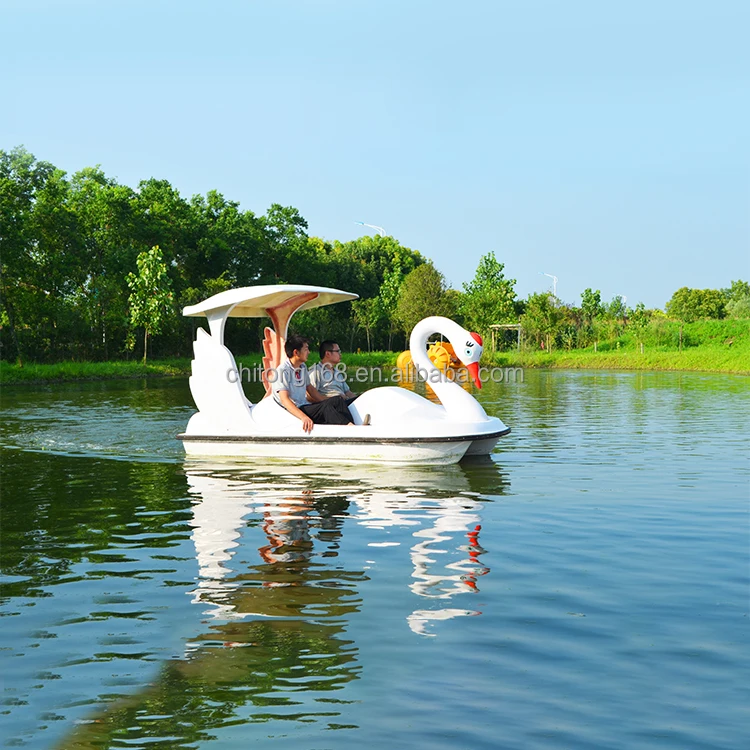 Paddle Boats Water Park Fiberglass Pedal Boat 2 Seater Boat For Sea