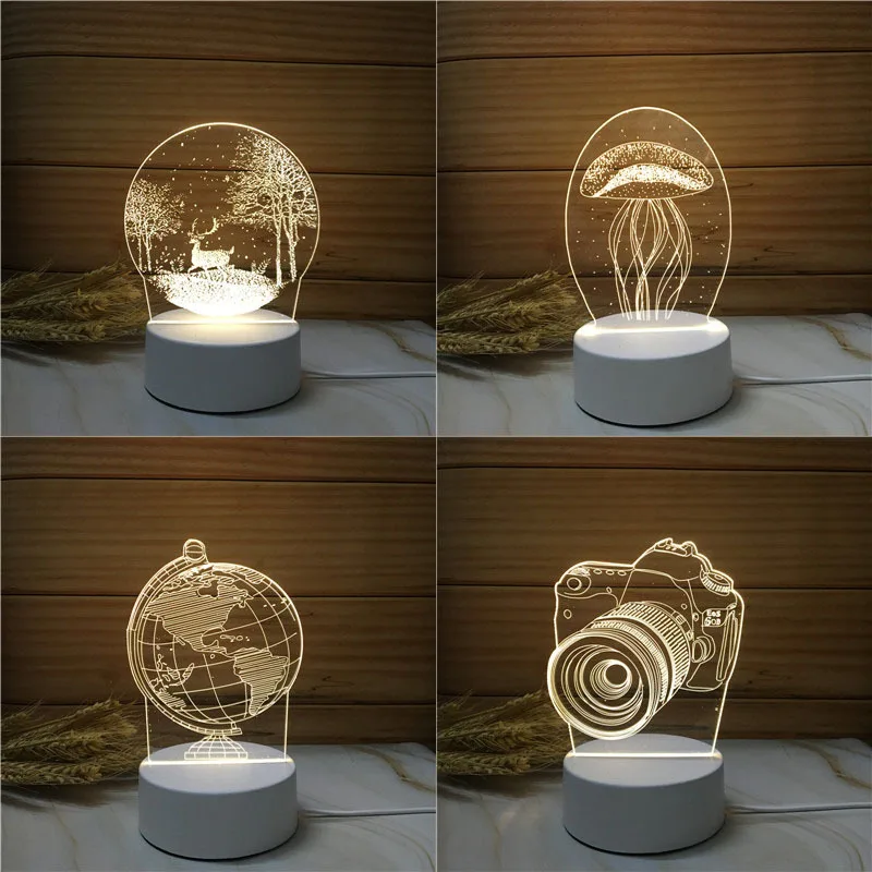 Ramadan Home Decoration Gift LED 3D Touch Lamp EID Mubarak Ramadan Decorations Light Muslim Party Supplies