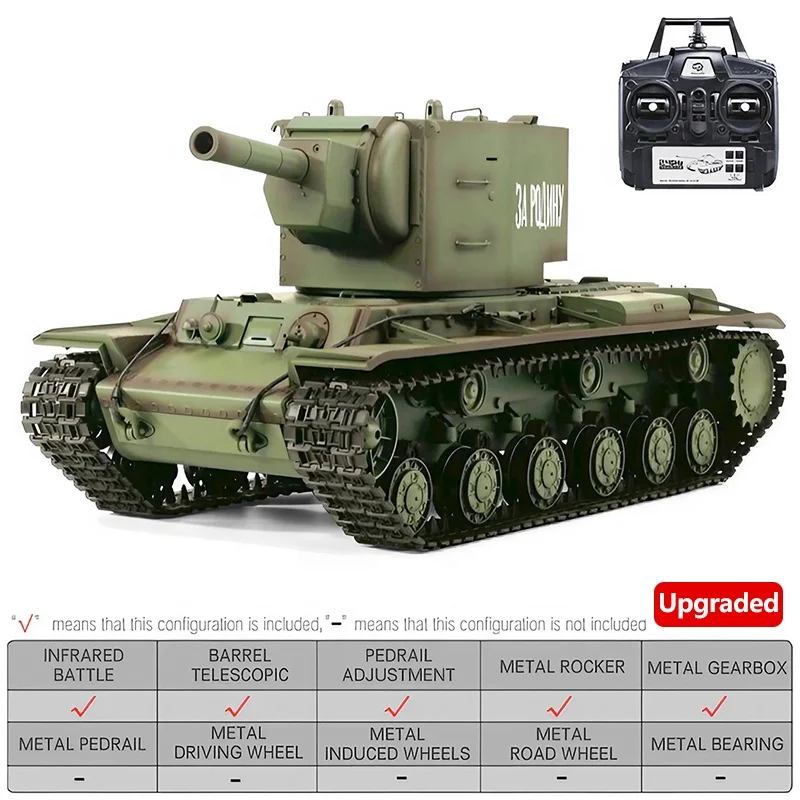 Heng Long 3949-1 Russia KV2 Heavy 1/16 2.4G Infrared Battle