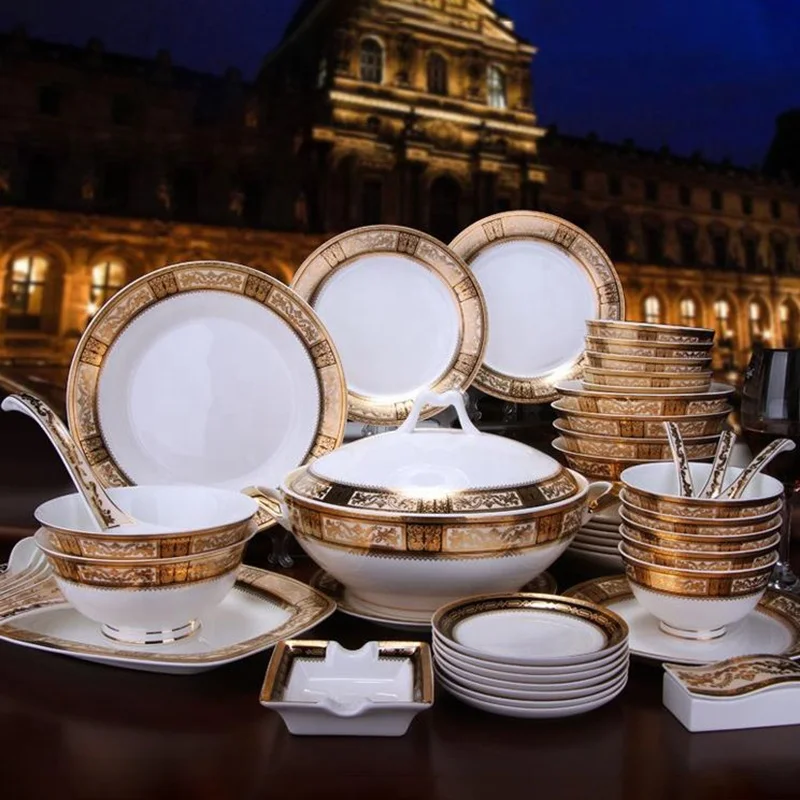 Crockery Selling China Dinner Sets Luxury Ceramic Dining Room Sets