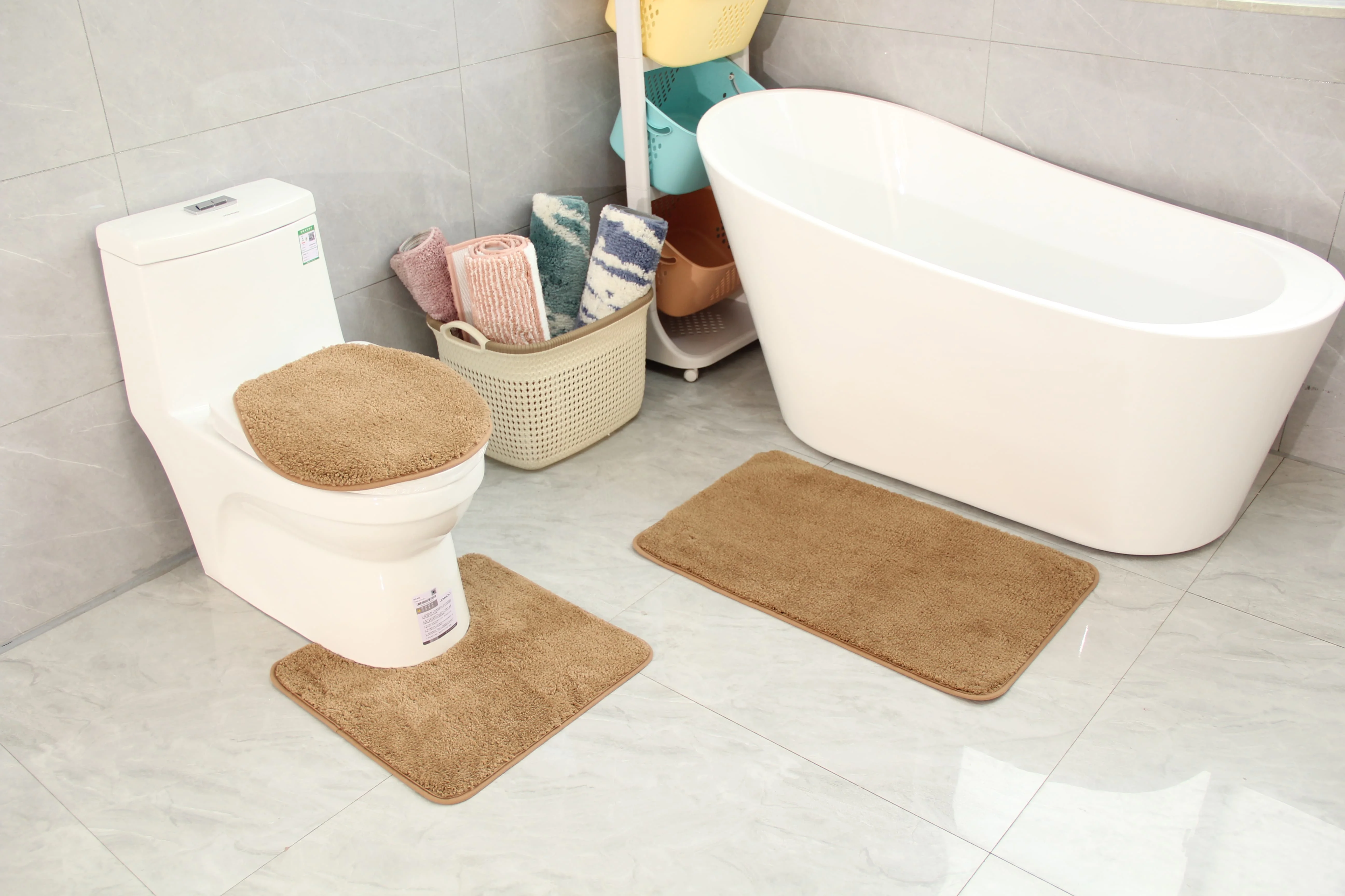 Bath Rug Set 3 Piece Bathroom Contour Rug Toilet Mat Sets Non Slip