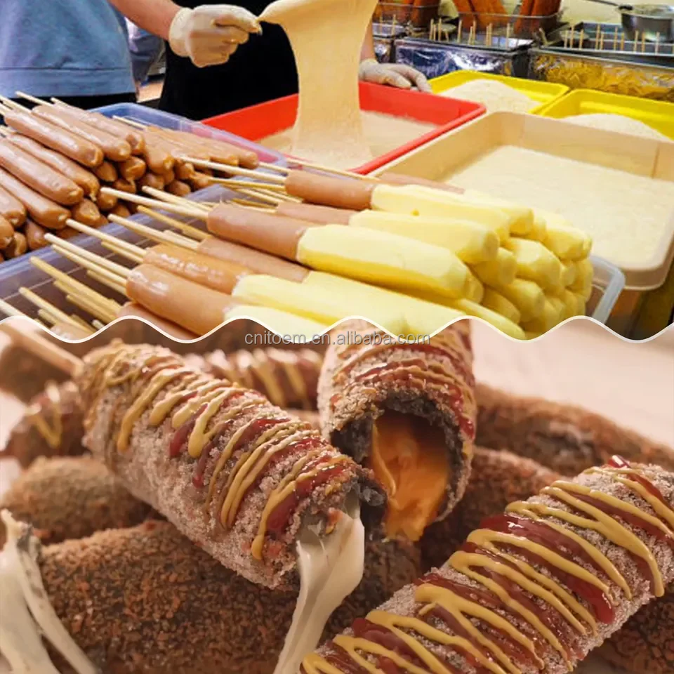 Korean Cheese Hot Dogs Sticks - High Productivity Machine