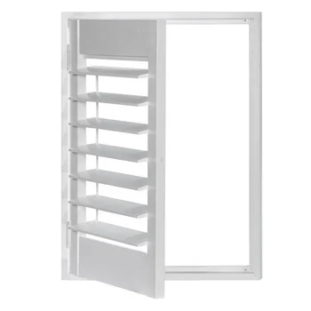 Custom Interior 89mm Louver Blade Window Plantation Shutters Wooden Plantation
