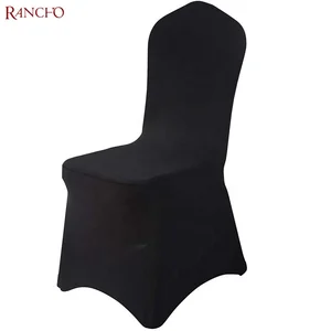 Wholesale Spandex Black White or Ivory Folding Arched Chair Covers Wedding Reception Stretch Chair Cover