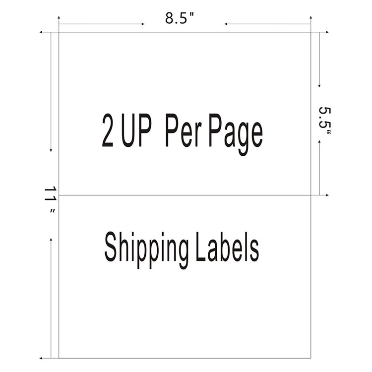A4  Adhesive Half Paper Label Sheet Labels Blank for Express Shipping