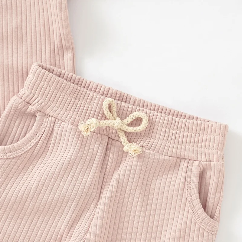 Оптовая продажа, Детские хлопковые Пижамные комплекты из органического трикотажа с длинным рукавом, весна-осень, 4x2, детская одежда для сна