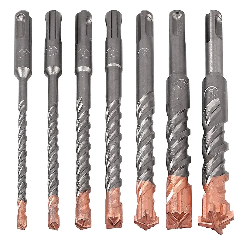 Double-cutter Four-spiralled SDS Plus Chuck Drill