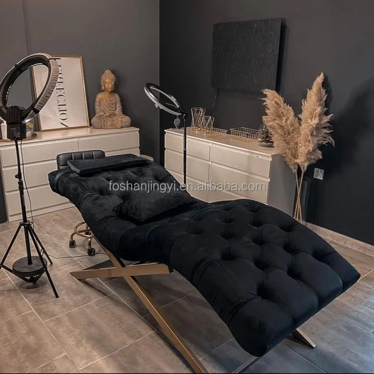 Modern New Design Salon Furniture Spa Facial Bed Hot Sale Curve Lash