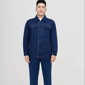 Breathable Cotton Construction Work Wear Uniform Jeans Jacket and Pants Work Suit for Construction Working