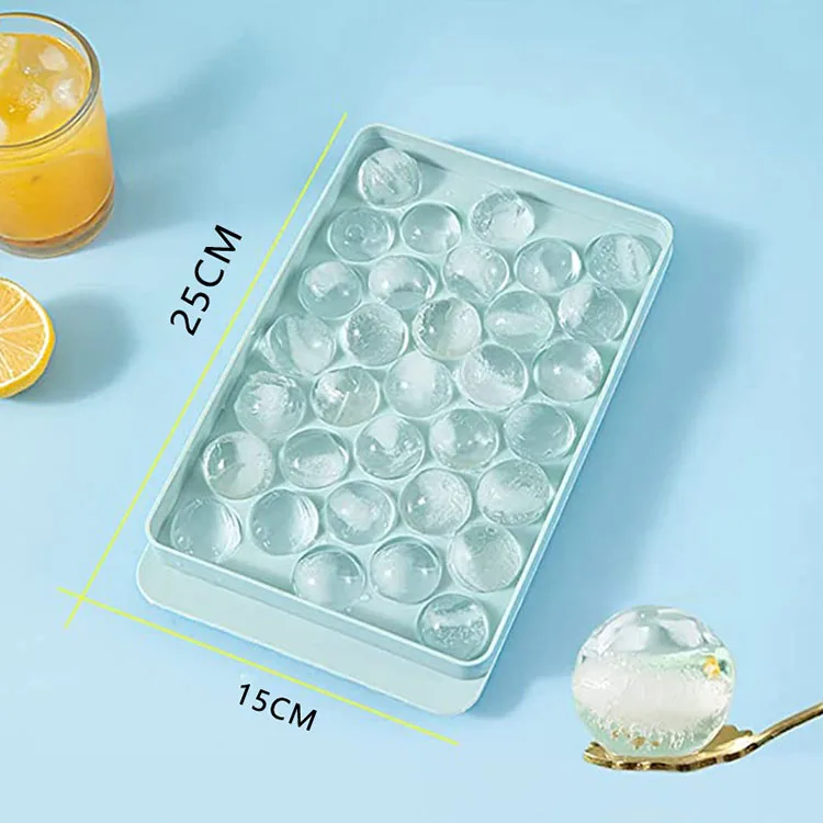 round ice cube tray plastic covered