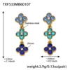Txf533-Orecchini con zirconi blu