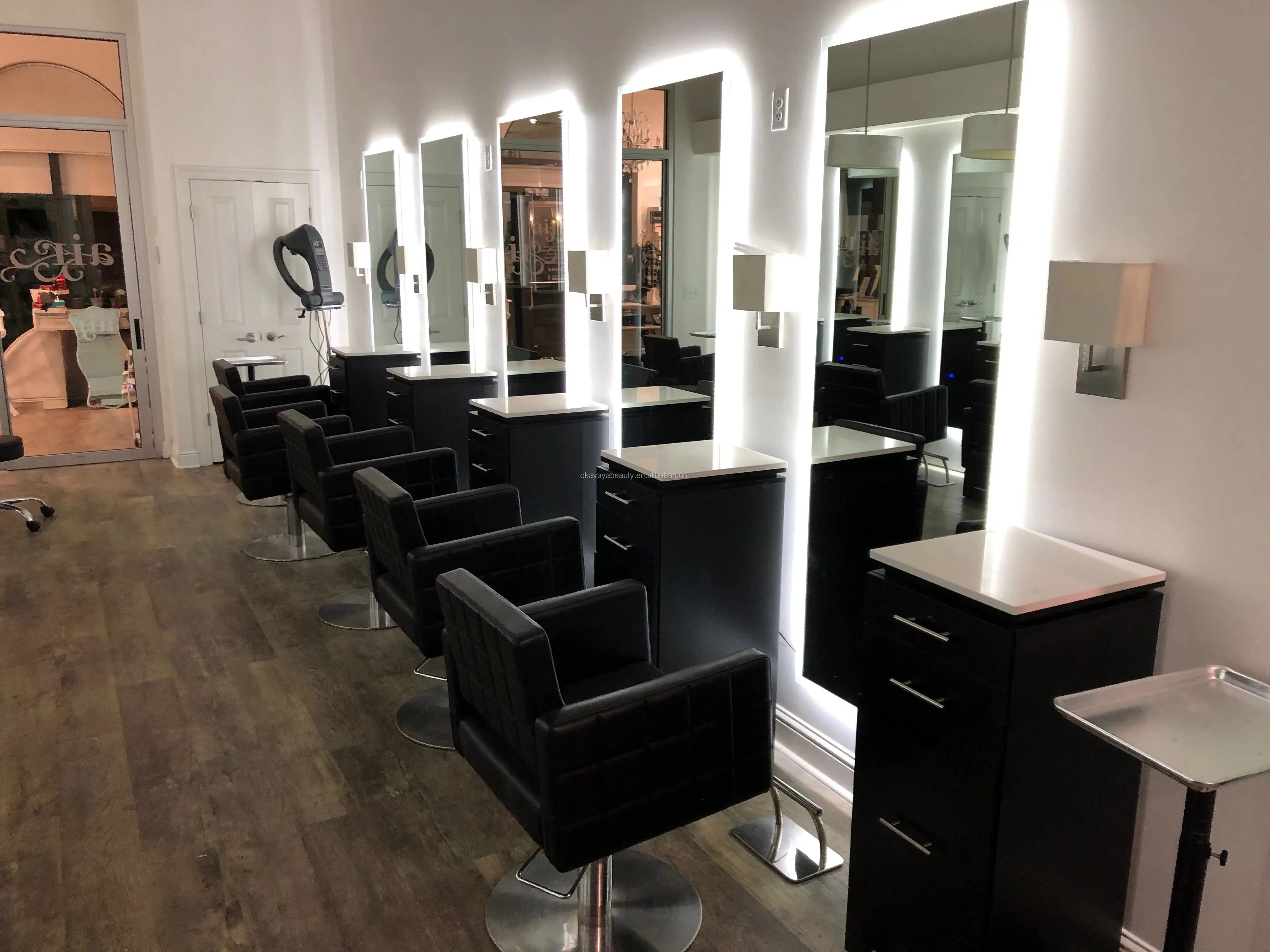 
 Салонная мебель, станция для парикмахерской, Стайлинг, настенное зеркало, станции, декоративное зеркало для ванной комнаты  