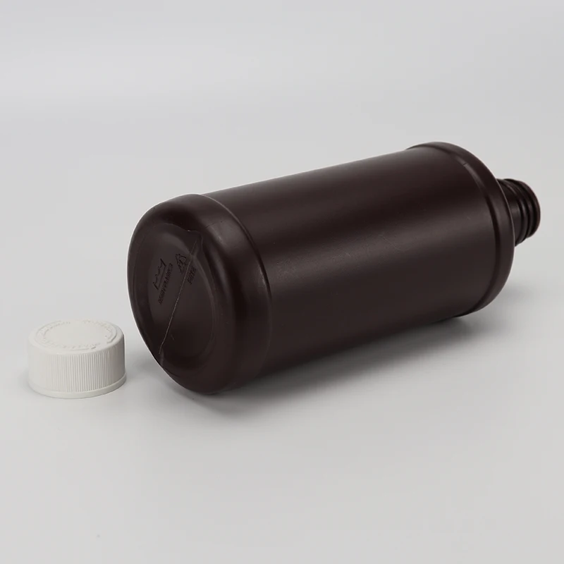 Modern HDPE Arch Frost Coffin with Translucent Round Oblong Design Child-Resistant Cap Foil Seal-for Liquid Cough Syrup Bottle