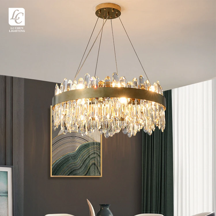 P0010 Wholesale Price Indoor Decoration Brass Color LED Hanging Modern Pendant Light