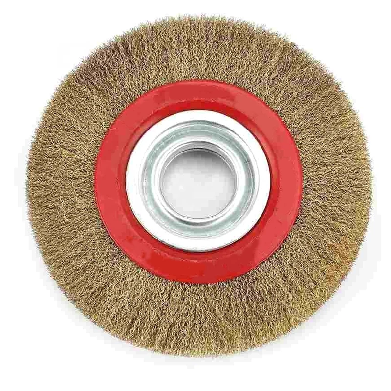 Bench Grinder Abrasive Circular Disc Crimped 0.3mm Iron Wire Brush for Cleaning Block Paving