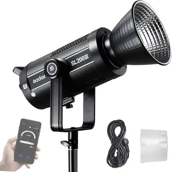 Godox SL200III Studio LED Video Light 215W  Dimmable 8 FX Lighting Effects APP Remote Control for Home Studio Live